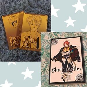 black butler vol 7 + banana fish vol 12+15